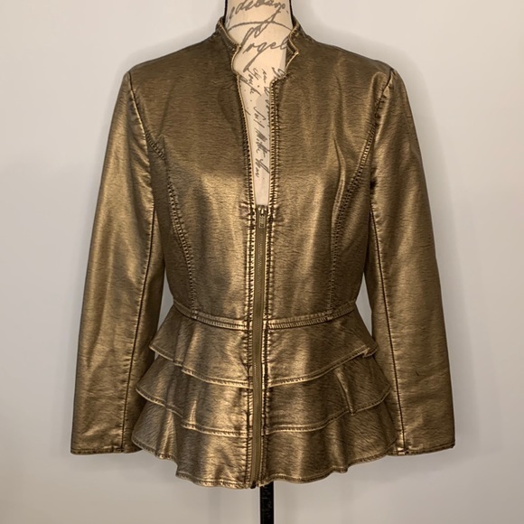 V Cristina Jackets & Coats V Cristina Faux Vegan Leather Metallic